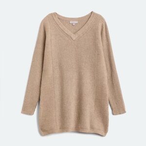 Evolution by Cyrus V Neck Pull Over Sweater Taupe Size XL